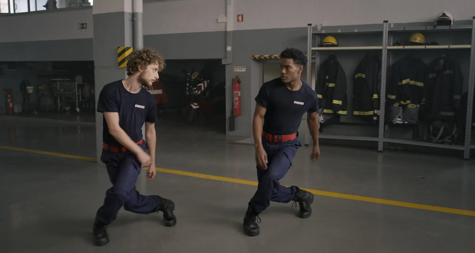 firemen dancing